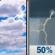 Sunday: Mostly Cloudy then Chance Light Rain