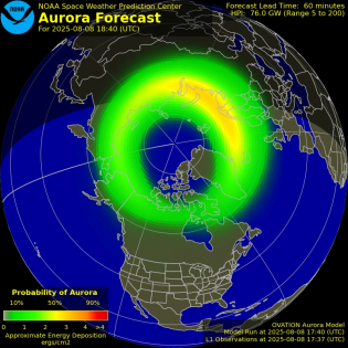 Current Northern hemispheric power input map