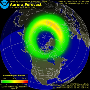 Current Northern hemispheric power input map
