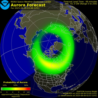 Current Northern hemispheric power input map