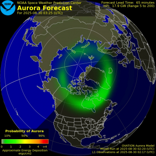 Current Northern hemispheric power input map