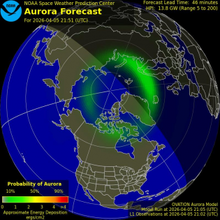 Current Northern hemispheric power input map