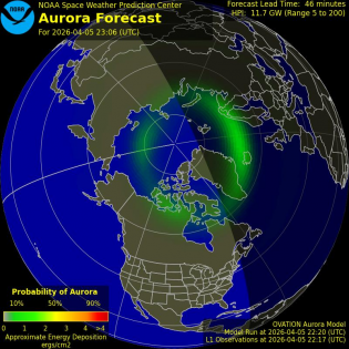 Current Northern hemispheric power input map