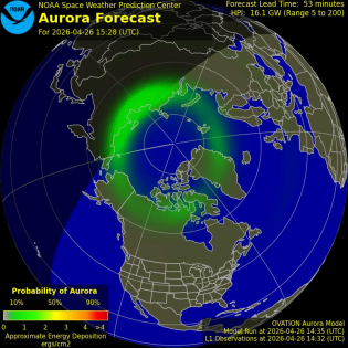 Current Northern hemispheric power input map