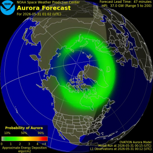 Current Northern hemispheric power input map