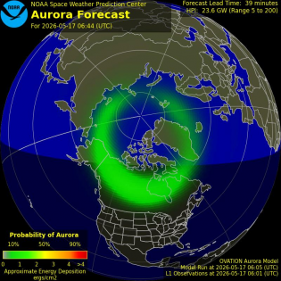 Current Northern hemispheric power input map