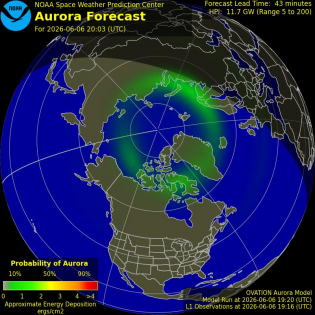 Current Northern hemispheric power input map
