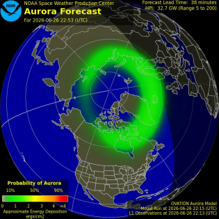 Current Northern hemispheric power input map