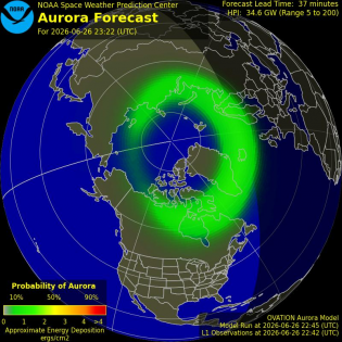 Current Northern hemispheric power input map
