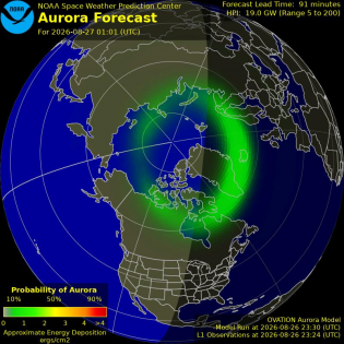 Current Northern hemispheric power input map
