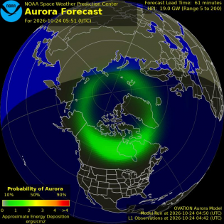 Current Northern hemispheric power input map